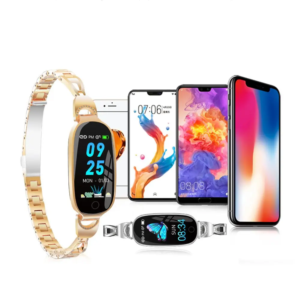 F18 Smart Bracelet Sports Heart Rate Sleep Monitoring Step Bracelet Waterproof Female Physiological Reminder Sport Bracelet