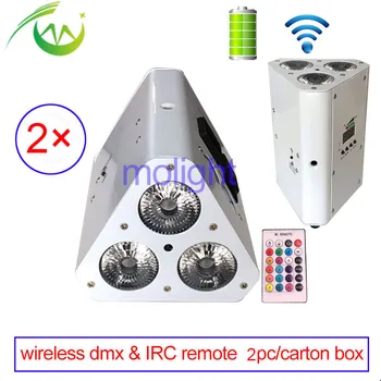 

LED Wedge par 3x18w rgbwauv wireless dmx led par light battery led uplight par for dj weddings