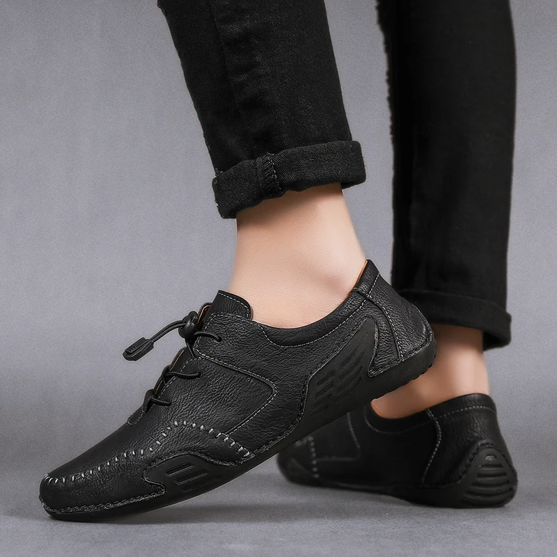 

Casual Men genuine Leather Shoes Boat Man's shoes Loafers Mocassin Men's loafer Man Slip on Moccasins Driving Brand Desinger