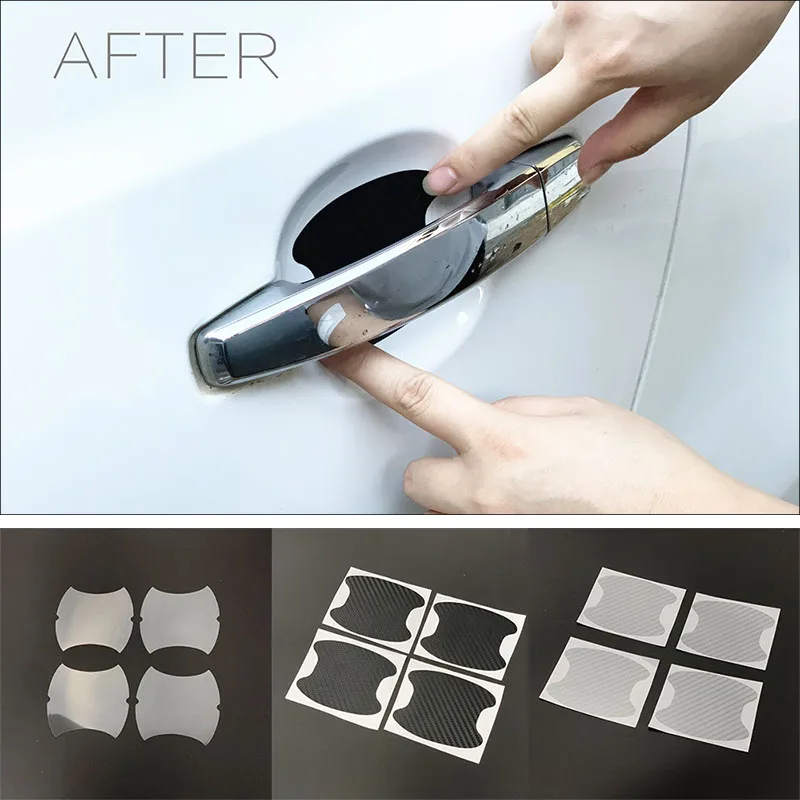 

4pcs/Lot Car Handle Protection Sticker For Hyundai ix35 iX45 ix20 iX25 i10 i20 i30 i40 HB20 Sonata Verna Solaris Elantra Accent
