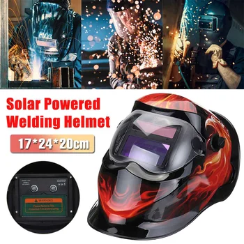 

Solar Power Automatic Dimming Welding Helmet DIN 4 Variable 9-13 Flower Solar Auto Photoelectric Welding Mask Helmet Welding Cap