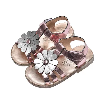 

Casual Floral Soft Children's T-Strap Beach Shoes Kids Toddler Baby Flats New Summer Little Girls Flowers Princess Beach Sandals