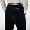 ICPANS Classic Straight Loose Corduroy Pants Men Stretch Summer Business Casual Pants Black Khaki Blue Long Trousers 2022 ► Photo 1/5