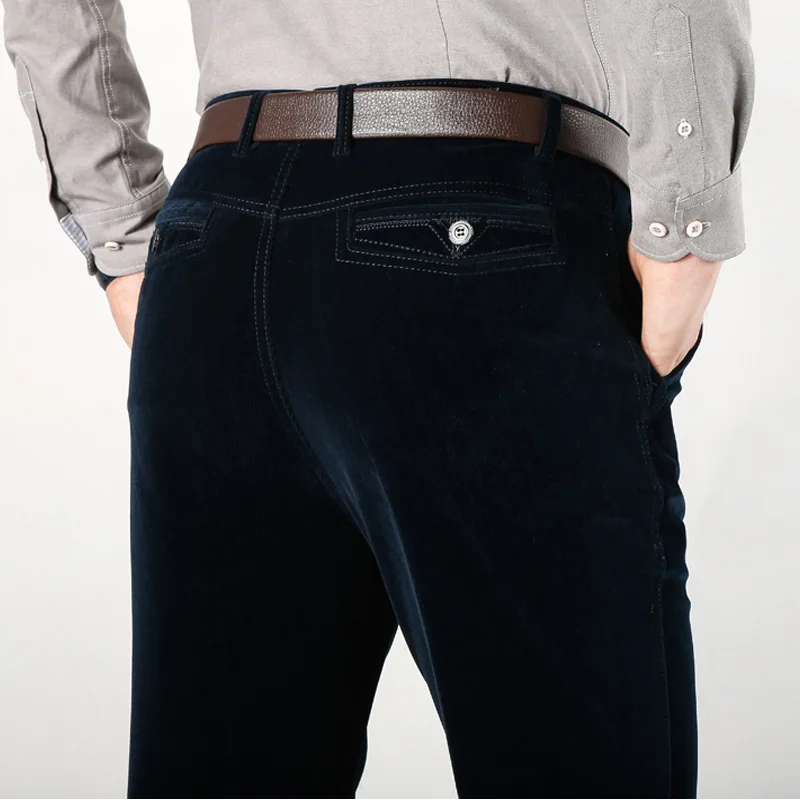 ICPANS Classic Straight Loose Corduroy Pants Men Stretch Summer Business Casual Pants Black Khaki Blue Long Trousers 2019 ICPANS Classic Straight Loose Corduroy Pants Men Stretch Summer Business Casual Pants Black Khaki Blue Long Trousers 2019