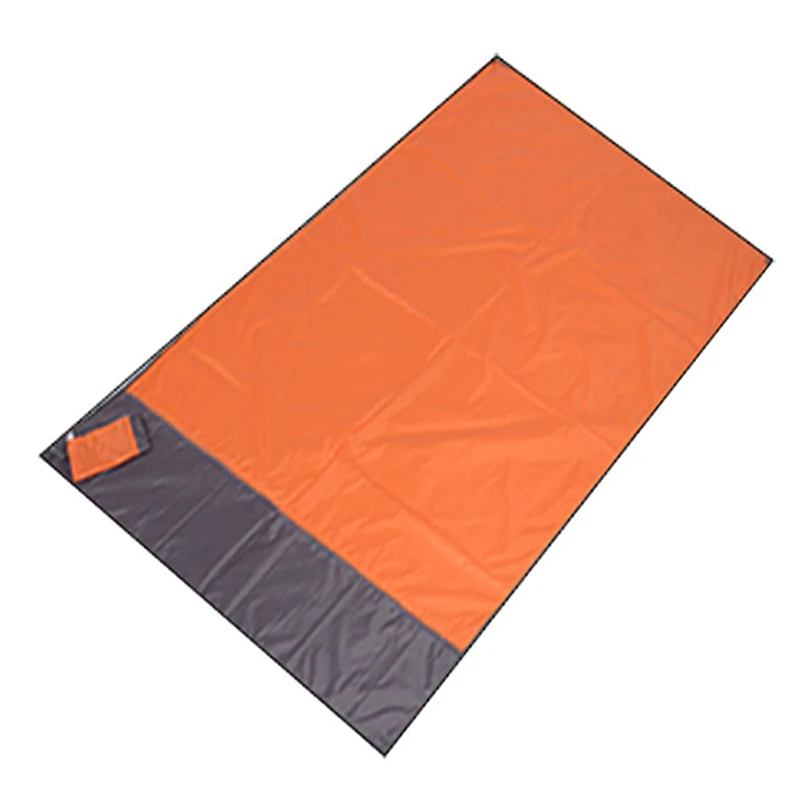 outdoor waterproof picnic mat baby crawling moisture-proof blanket portable ultra-thin folding camping mat Beach camping mat - Цвет: Оранжевый