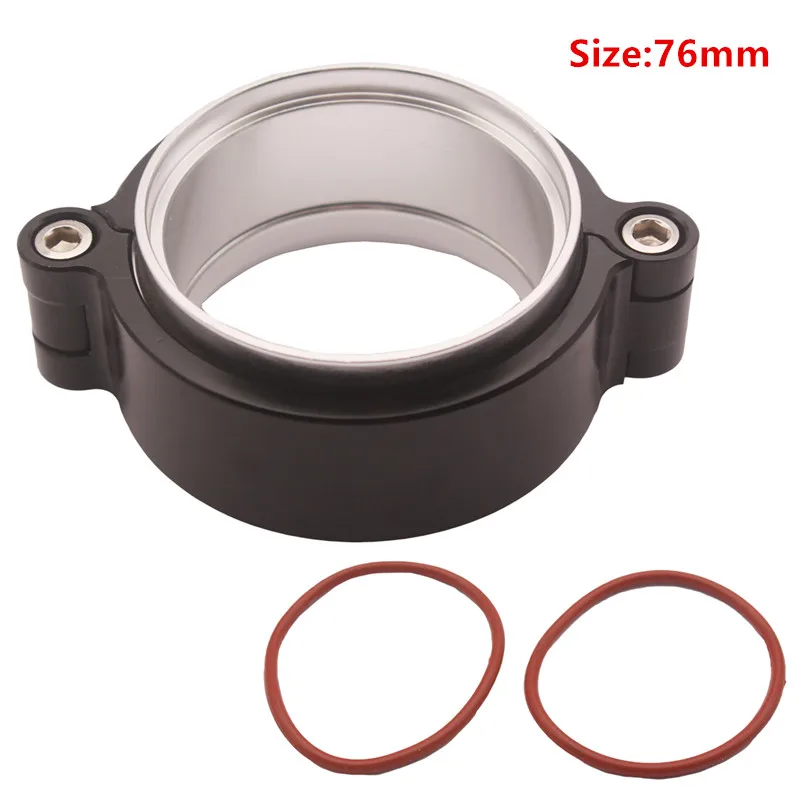 HD Exhaust V-band Clamp Flange Assembly Anodized Clamp For 3" Turbo Dump Pipe