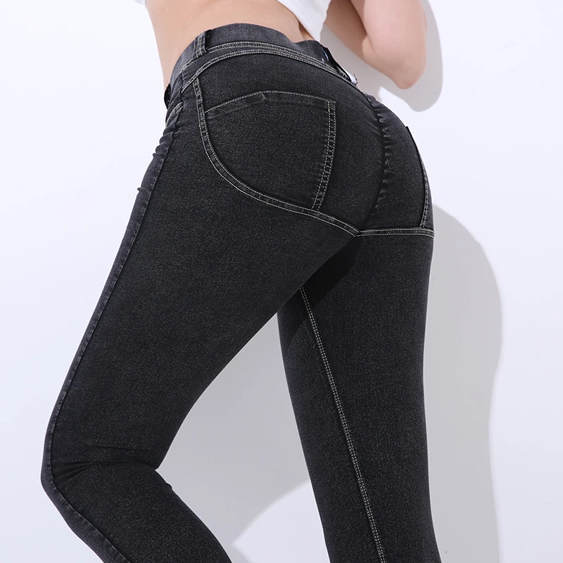 Женские джинсы с высокой талией, однотонные повседневные джинсовые брюки, женские обтягивающие джинсы для женщин, большие размеры, узкие брюки