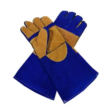 

15in Leather Forged Welding Gloves Long Sleeves 500℃/932℉ Heat Resistant for BBQ 23GB