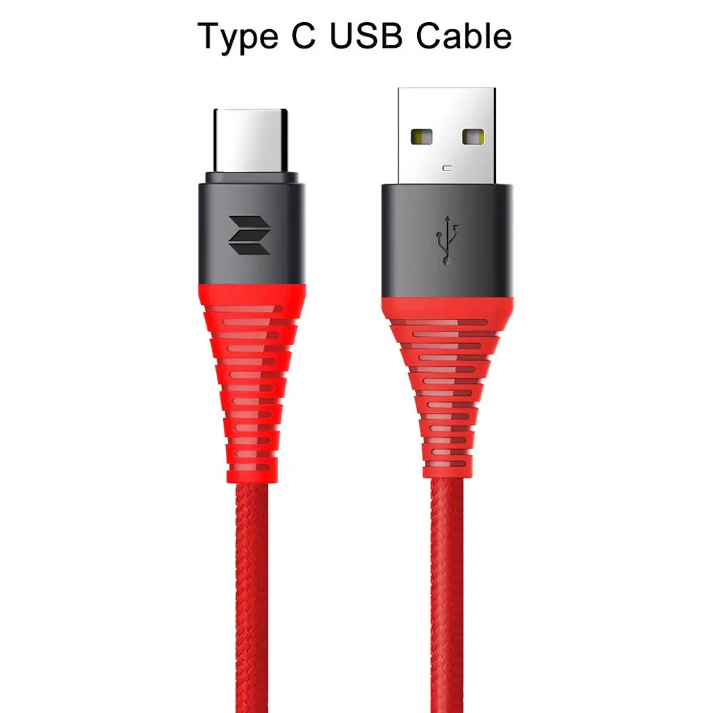 Type C Red 3 в 1 usb type-C Micro USB и зарядный кабель для iPhone зарядное устройство ROCK Hi-tension зарядный USB кабель для iPhone X 8 7 6 6 Plus - Цвет: Type C Red