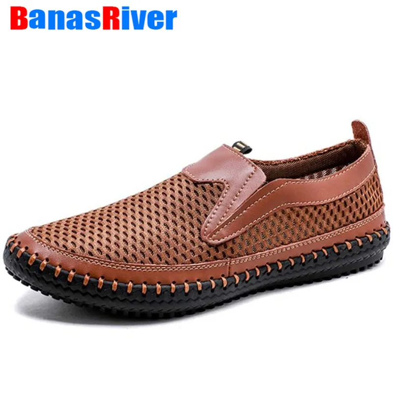 

2020 New Arrival Big Size 38-48 Summer Breathable Mesh Sneakers Casual Shoes Botas Hombre Handmade Slip-On Lazy Male Comfortable