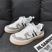 Spring Men Personality Trendy Running Shoes Thick Soled Increased Men Sneakers Athletics Sports Chunky Outdoor Walking Hombre