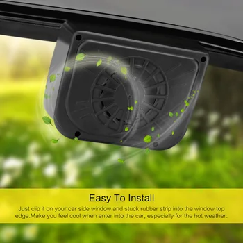 

Car Auto Fan Air Black Solar Energy Vent Purify Air Radiator Car Window Cooling Fans Cool Cooler Ventilation System