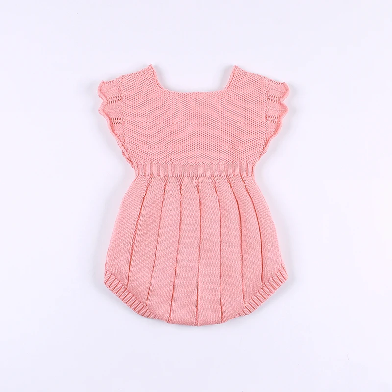 

Cute Newborn Baby Boy Girls Romper Knitting Wool Pom Pom Rompers Jumpsuit Outfits