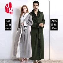 Зимний халат Femme с длинными рукавами, фланелевый теплый банный халат, женское платье, толстый коралловый флисовый халат, женское кимоно, японский халат для сна, M, L, XL