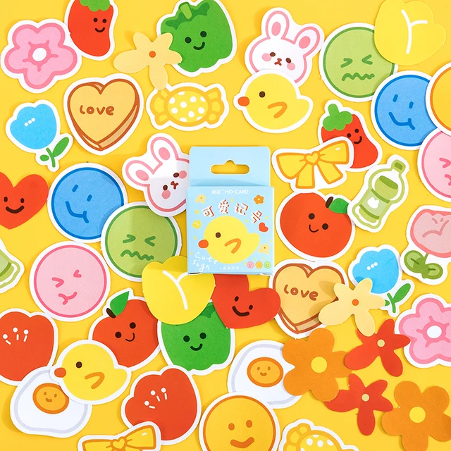 Mr.paper 24 Designs Colorful Ins Style Scrapbooking Bullet Journal Stickers Kawaii Girlish Deco Mini Box Stickers Child Gifts 8