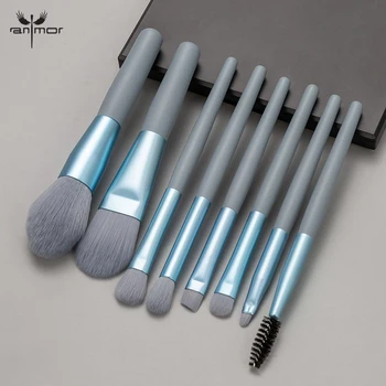 

ANMOR 8Pcs/Lot Mini Size Makeup Brush Set Foundation Blending Eye shadow Eyelash Eyebrow Brush For Make Up Pincel Maquiagem