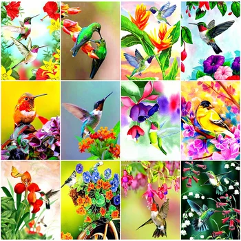 

HUACAN Full Square Diamond Painting 5D Bird DIY Diamond Embroidery Animal Mosaic Handmade Home Decoration Gift