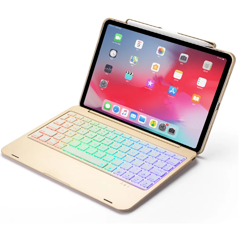 Чехол для ipad pro 11, 7 цветов, Беспроводная Bluetooth клавиатура с подсветкой, чехол для ipad pro 11, чехол