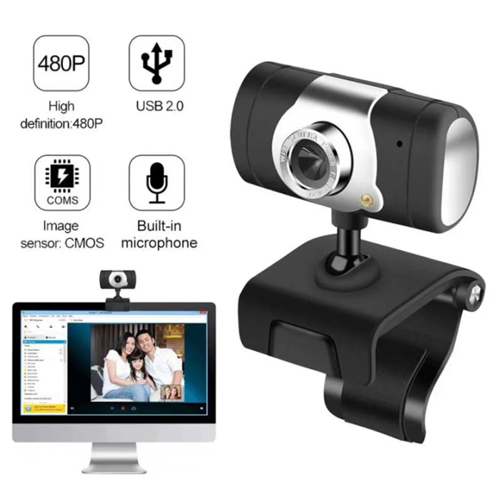 Веб-камера ALLOET HD с поддержкой USB 2 0 поворот на 360 градусов микрофоном | Компьютеры и