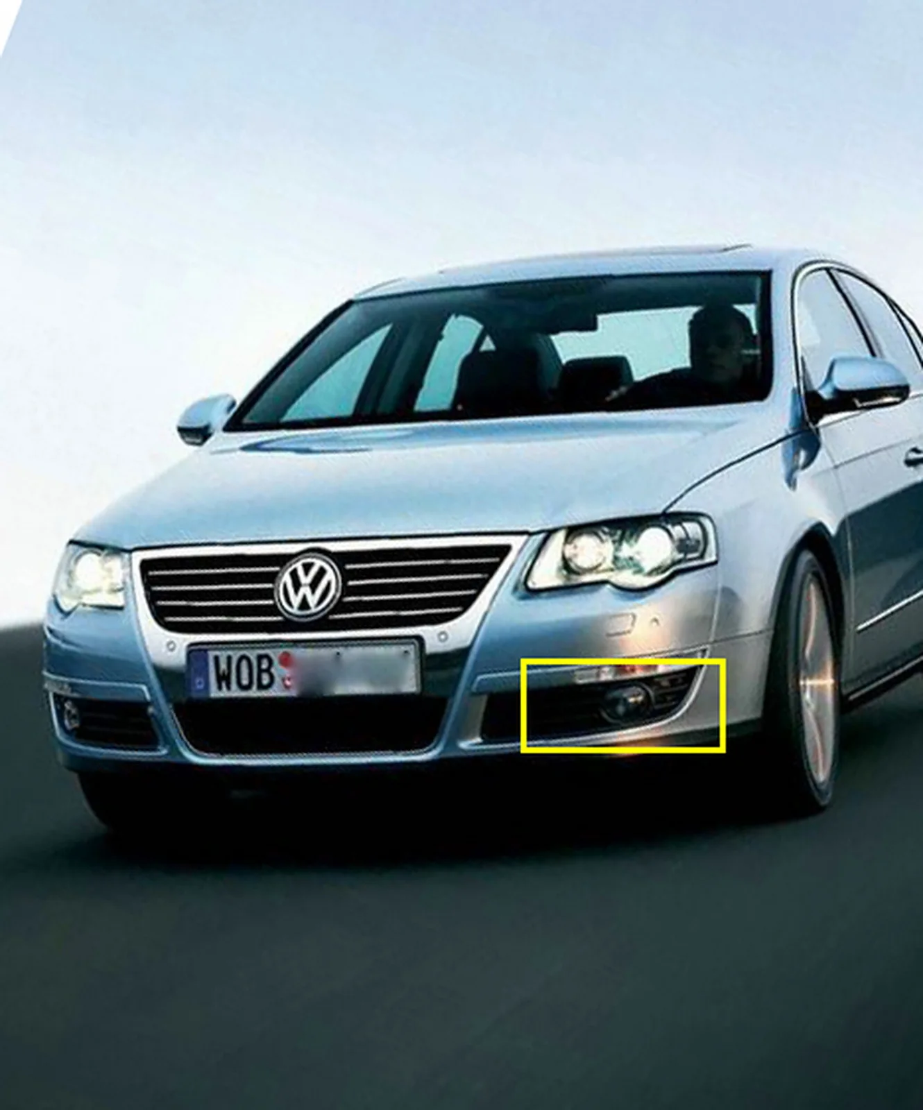 1x для VW Passat B6 3C 06-10 Замена переднего бампера противотуманный светильник без лампы