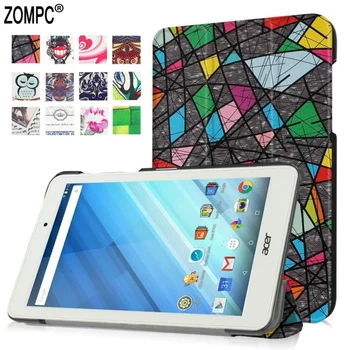 

Utra Thin Slim Luxury Folio Stand Lightweight Leather Case Smart Cover For Acer Iconia Tab One 8 B1-850 A6001 8" Tablet