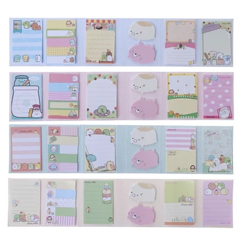 

Cartoon Animals 6 Folding Memo Pads Sticky Notes Bookmark Stationery Notepad New