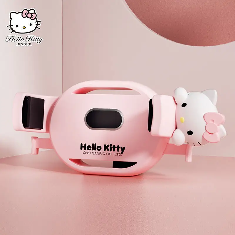 TAKARA TOMY Hello Kitty Car Car Phone Holder Cartoon Cute Air Outlet Support Universal Lady Navigation Fixed Bracket universal cell phone 3d hologram py ramid display projector stand 360 degree images cartoon interaction