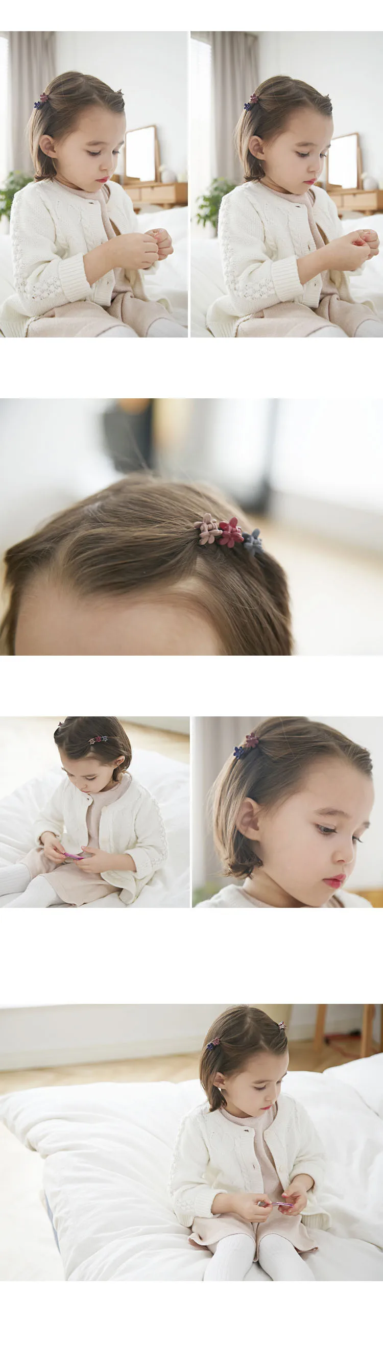 Маленький цветок заколка для волос детская заколка для волос аксессуары для волос головной убор детский бант Детские заколки для девочек Полное покрытие заколки