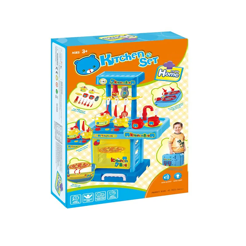  Children Multi-functional Play House Tableware Taiwan Light Music Early Education Model Cooking Kit - 4000209530343