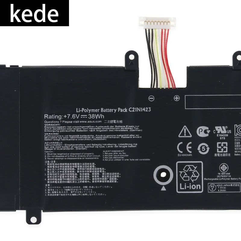 Kede ноутбук батарея C21N1423 для ASUS R301LA-FN063H 0B200-01360100 X302L X302LJ X302LA R301LA F302LJ F302U X302LJ-R4073