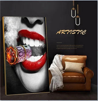 

Light up Banknotes Canvas Paintings On The Wall Art Posters and Prints Animal Pictures for Home Decoration