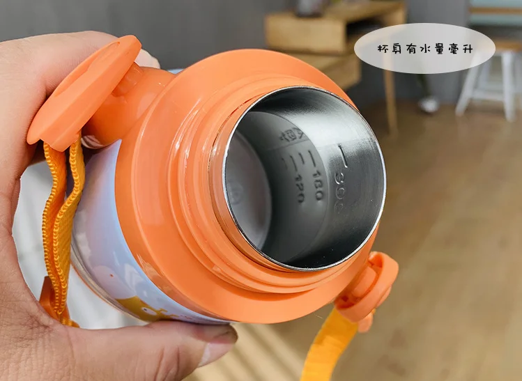300ml Baby Animal Feeding Cup Stainless Steel Milk Thermos for Children Insulated hot water Bottle leak-poof thermal Cup