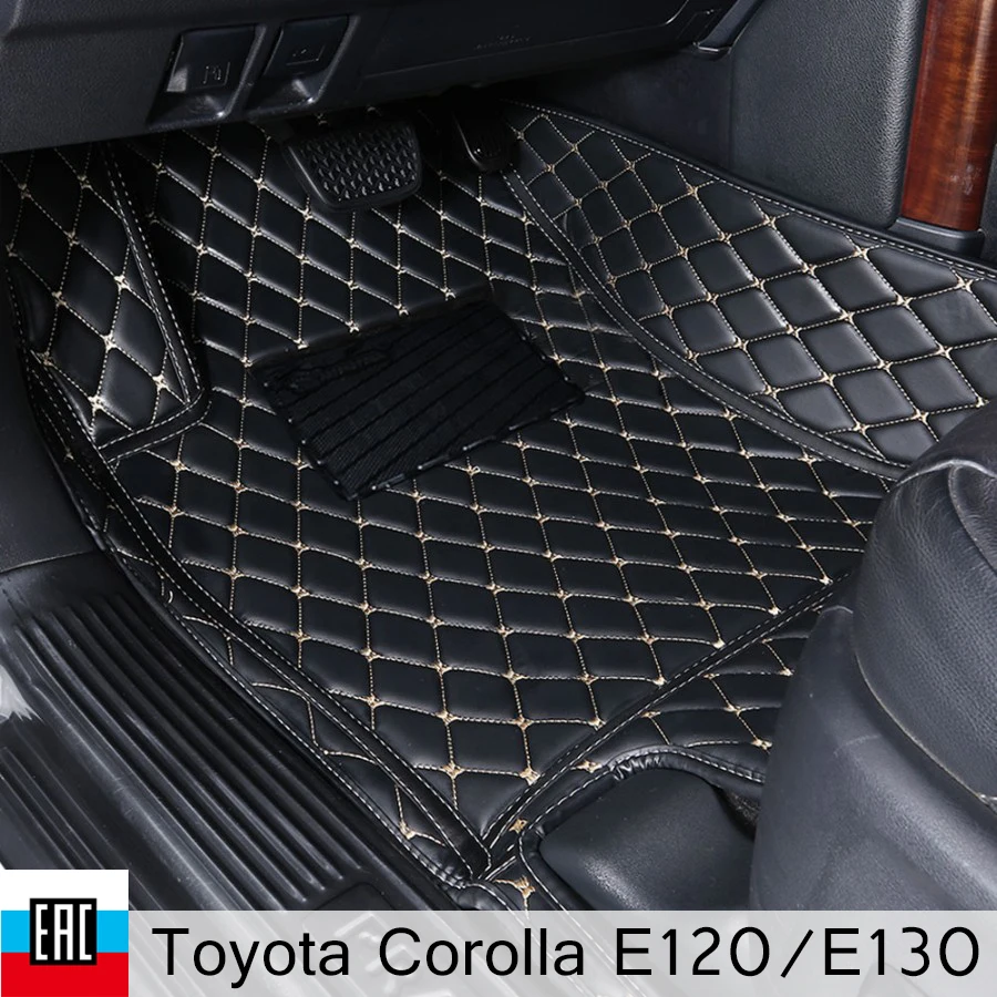 Коврик для авто Toyota Corolla E120/E130 право руль 2000 2007 аксессуары из экокожи в салон