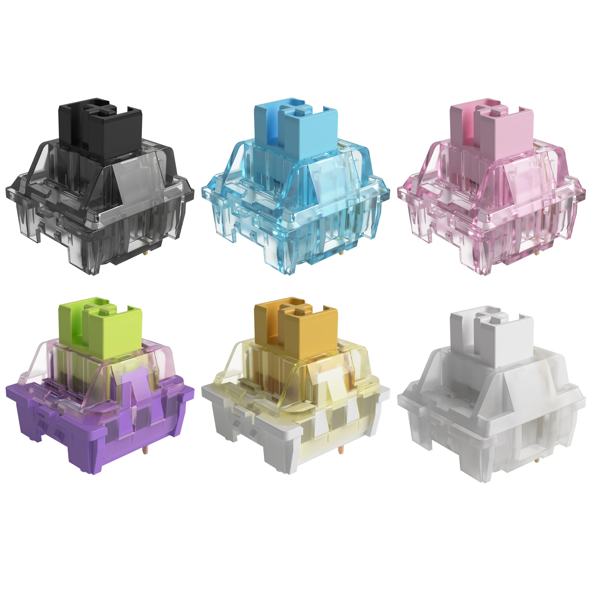 45 шт. AKKO CS переключатель RGB SMD для механической клавиатуры желе розовый Синий Желе