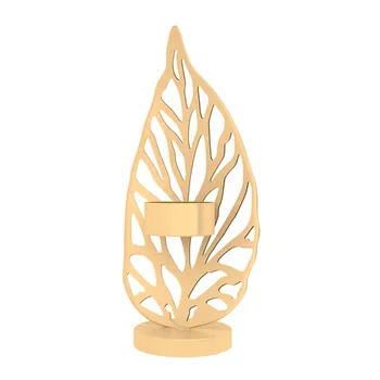 

Multipurpose Gift Birthday Wedding Leaf Shape Home Decor Iron Art Table Party Holiday Romantic Elegant Living Room Candle Holder