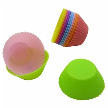 

5cm Cupcake Threaded Silicone Muff CupSilicone Muffin Cake Mold Chocolate Cupcake Bakeware Baking Cup Mould Kitchen Tool
