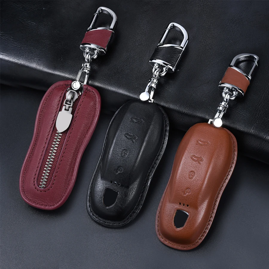 Saver Prices Best prices Classic Leather Key Cover Case For Porsche