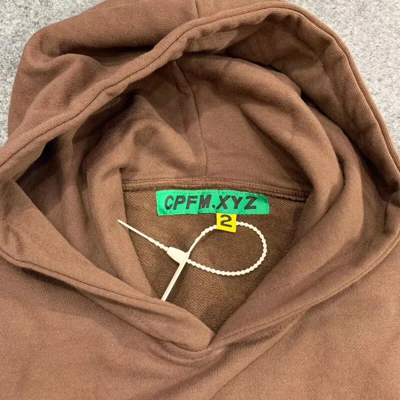 Kanye CPFM. XYZ арабский логотип коричневый толстовки для мужчин женщин пуловер свободные высокое качество Уличная CPFM. XYZ толстовки