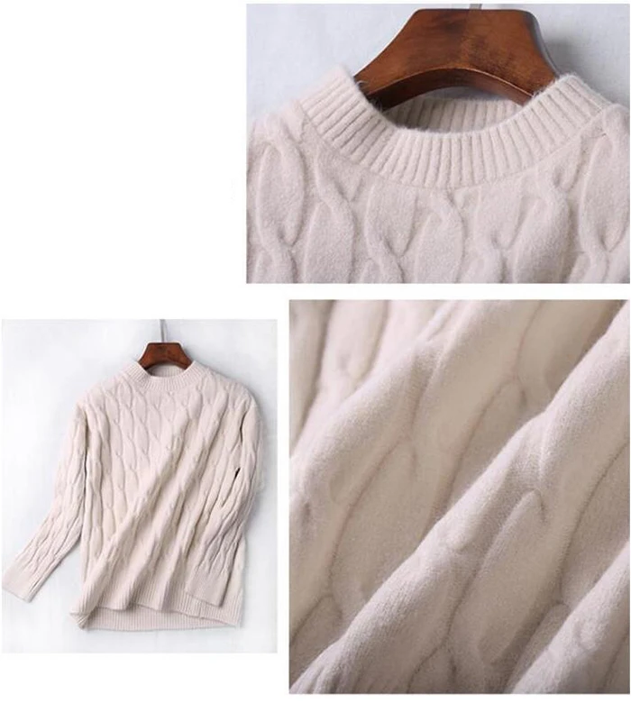 Женский вязаный свитер с длинным рукавом TIGENA, свободный пуловер конфетный цвет для женщин на зиму