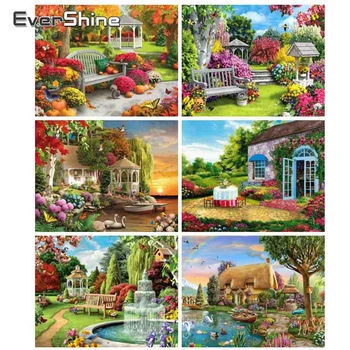 

EverShine Diamond Painting Garden Landscape Full Square Diamond Embroidery Natural Scenery Picture Of Rhinestones Home Decor