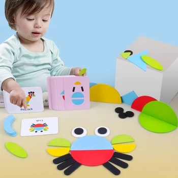 

Animal Wooden Jigsaw Puzzle Board Set Colorful Baby Educational Wooden Toy for Children Learning Developing Toys