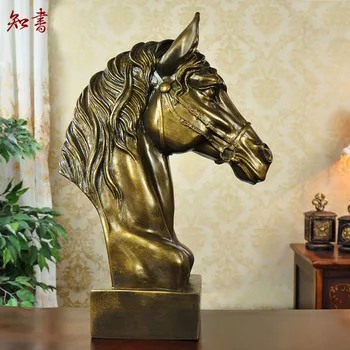 

42CM LARGE # 2020 TOP COOL ART HALL LOBBY OFFICE HOME BAR BUSINESS SUCCESS FENG SHUI MONEY DRAWING TALISMAN HORSE ART STATUE