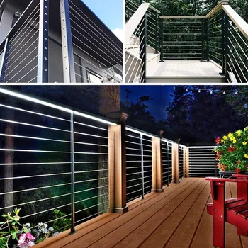 

Cable Railing T316-Stainless Steel Fixed Ends Stemball Swages Swage Threaded Stud Paired with Cable Tensioner Ends for 1/8 Inch