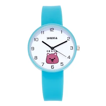 

For Student Couple Watch For Bear Children's Wrist Watch Safety Silicone Clock Baby Kids Hour Fashion Young Boy Girl XX3096