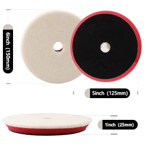 (Single Sale) SPTA 3Inch/5Inch/6Inch Buffer Polishing Wool Pad, Compound Cutting Wool Pad for Automotive,Boat Scratch Removing dashboard camera for car