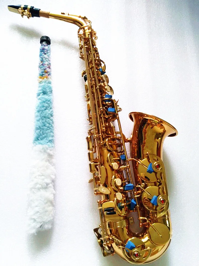 

L&K Brand new Alto saxophone Model Alto Eb Golden Sax Flat musical instruments professional Leather Mouthpiece and case