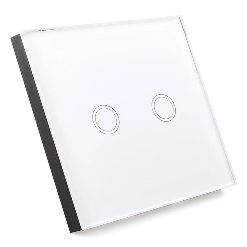 

Light Switch with Remote Control Glass Touch Screen Wall Switch 2-way White Switch
