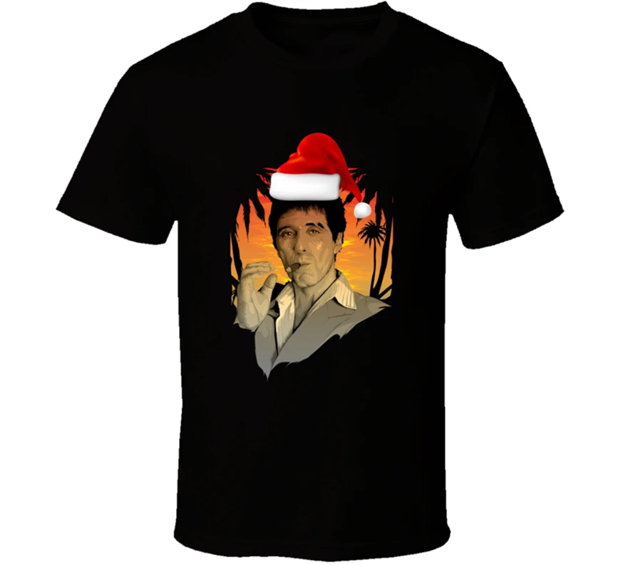 Новая мужская футболка Scarface Тони Монтана Let It Snow Гадкий Размер S 2Xl с забавным
