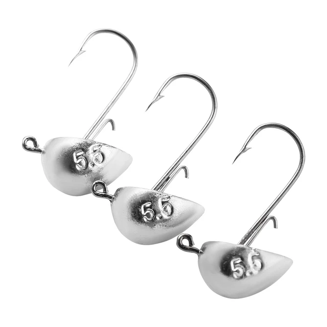 JOHNCOO 10pcs Jig Head Jig Hooks 3g-7g Fishing Jigs Saltwater