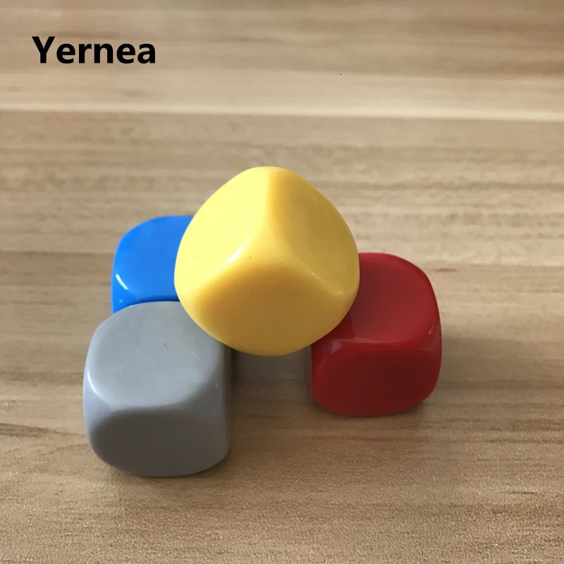 

20/60/100 Pcs/Lot 22mm DIY Wholesale Dice Set Blank Dice Round Corner Acrylic Hexahedron Blank Dice Can Write Color Creativity